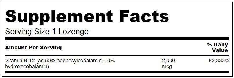 Aktivirani kompleks B12 2000 mcg - 60 podjezičnih tablet
