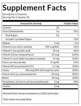 Multivitaminski gumi za odrasle | Breskev, oranžna in jagoda - 60 žvečilnih tablet