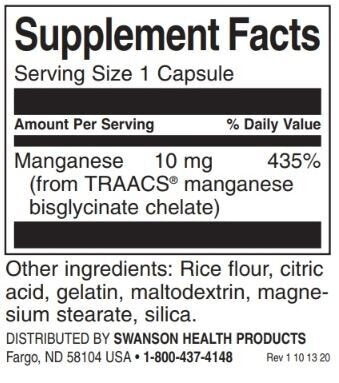 Albion Chelated Mangan 10 mg - 180 kapsul