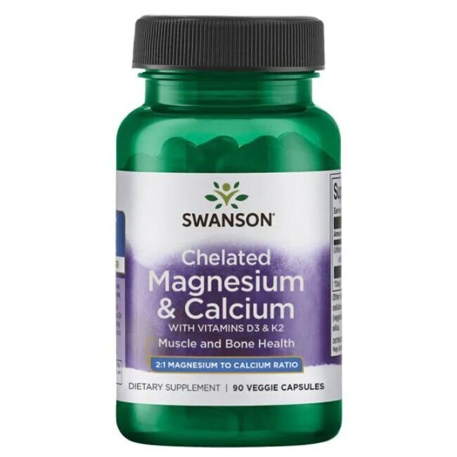 Albion magnezij in kalcij / z vitaminom D3 in K2 - 90 kapsul