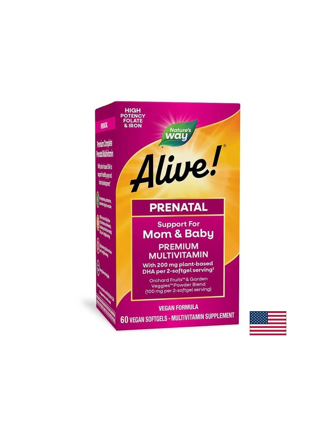<tc>Alive</tc>! Popoln prenatalni multivitamin | Premium Formula - 60 gel kapsul
