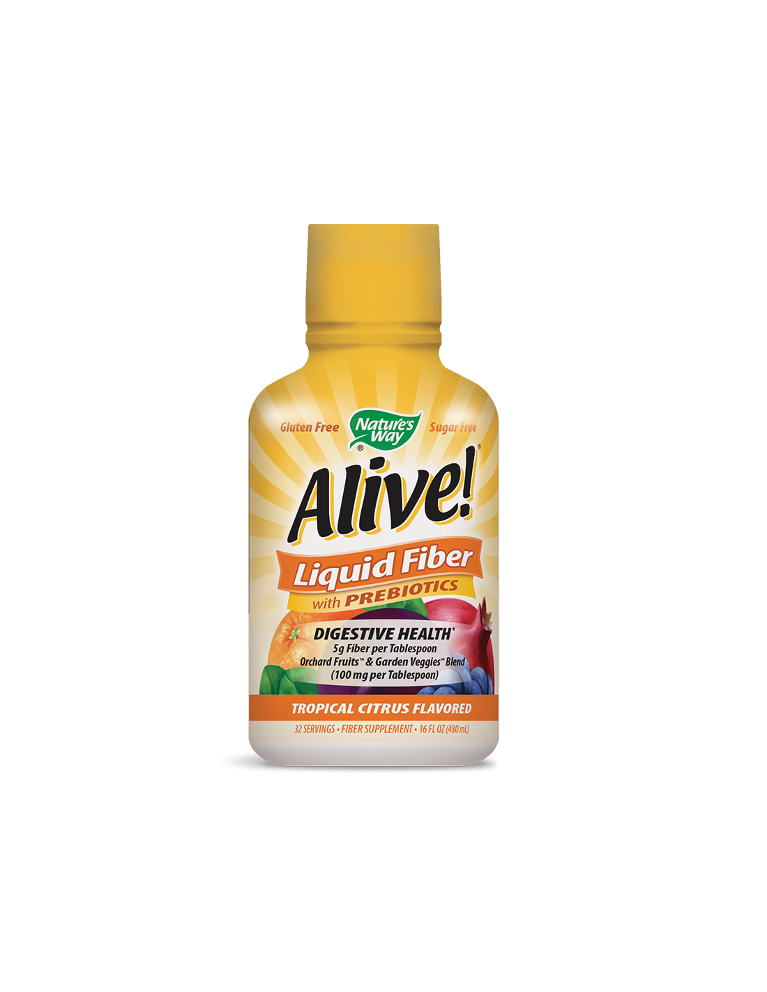 Tekoče vlaknine s prebiotiki <tc>Alive</tc> - <tc>Alive</tc>! Tekoče vlaknine s prebiotiki, 480 ml, 32 odmerkov (okus citrusov)