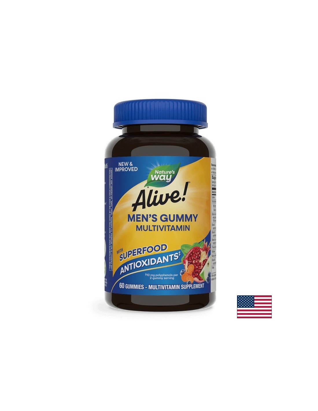 <tc>Alive</tc>! Mens Gummy Complete Multivitamin / <tc>Alive</tc>! Moški multivitamin Nature's Way, 60 mehkih gelov