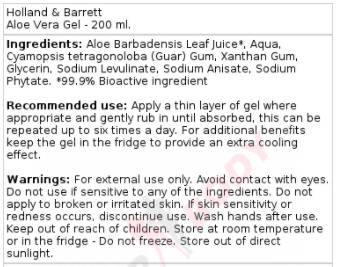 Aloe vera gel / certificiran - 200 ml