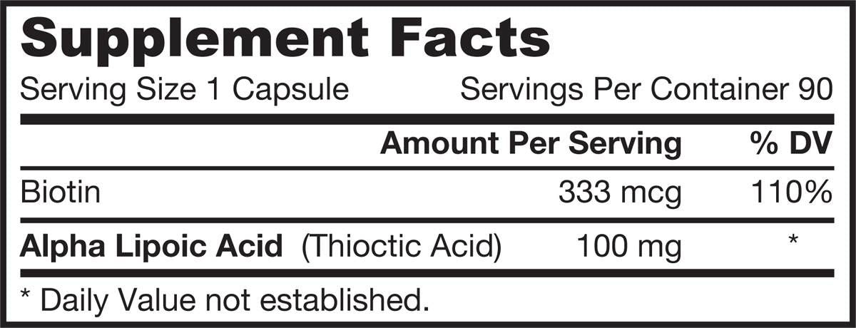Alpha lipojska kislina 100 mg - 90 kapsul
