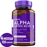 Alfa lipoična kislina 650 mg /120 kapsul, 120 odmerkov/ <tc>Nutravita</tc>
