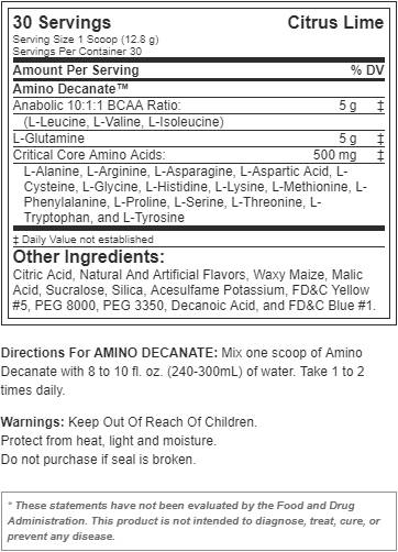 Amino dekanat - 360 gramov