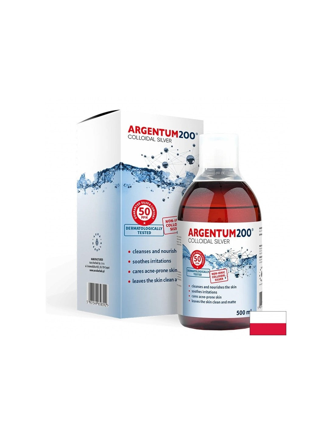 Koloidno srebro Argentum 200® - 50 ppm, 500 ml