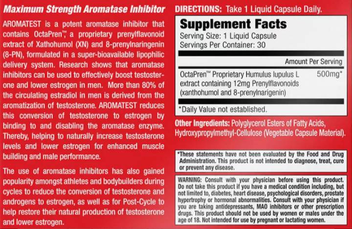 AroMest - Octapren 500 mg | Zaviralec aromataze največje trdnosti - 30 gel kapsule