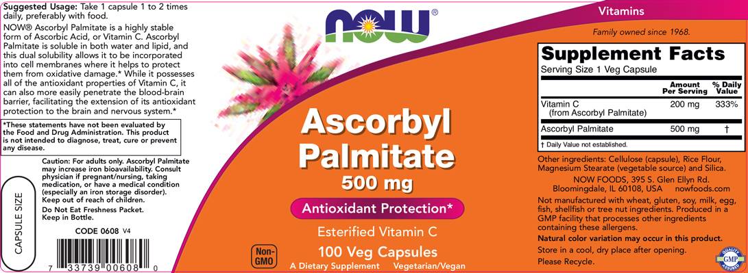 Askorbyl palmitat 500 mg - 100 kapsul