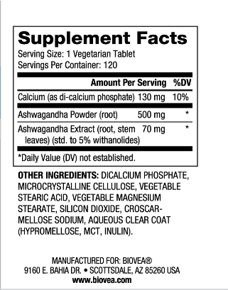 Ashwagandha 572 mg / 120 zavihkov