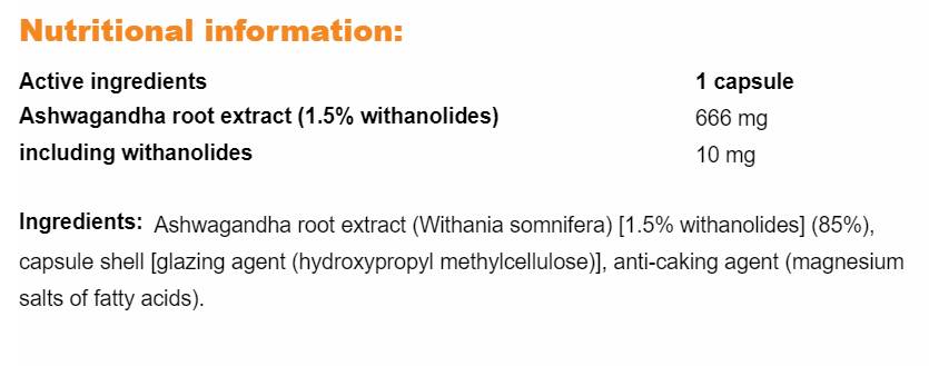 Ashwagandha Perfect 666 mg - 90 kapsul