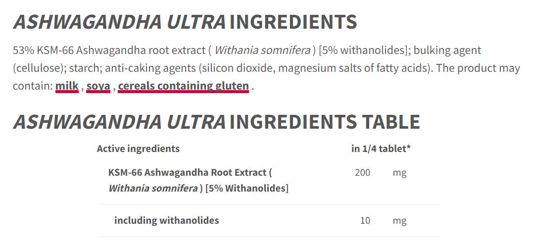 Ashwagandha Ultra 200 mg - 60 tablet