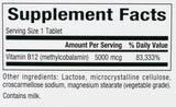 B12 metilkobalamin 5000 mcg - 60 žvečilnih tablet