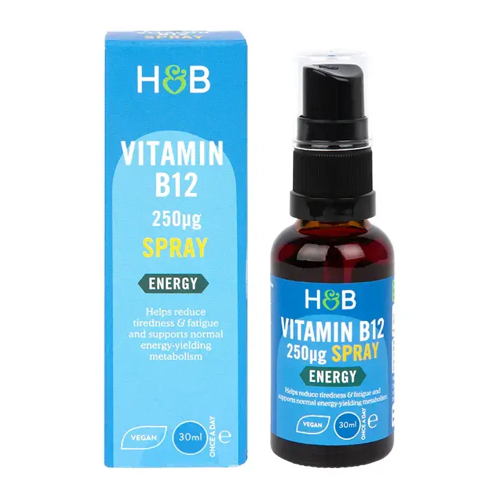 Vitamin B12 (metilkobalamin) peroralni razpršilec (vitamin B12 Energy Spray) 250ug 30ml Holland & Barrett