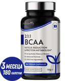 BCAA (2:1:1) z vitaminoma B6 in B12 - 180 Vcaps. <tc>Nutravita</tc>