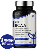 BCAA (2:1:1) z vitaminoma B6 in B12 - 180 Vcaps. <tc>Nutravita</tc>