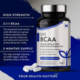 BCAA (2:1:1) z vitaminoma B6 in B12 - 180 Vcaps. <tc>Nutravita</tc>
