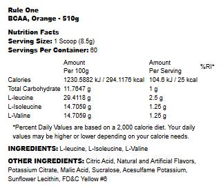 BCAAS | 100% mikronizirana formula 2: 1: 1 BCAA - 480 gramov