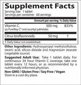 Najboljši 12-urni vitamin C s Pureway-C-60 tablete