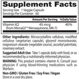 Najboljši naravni vitamin K2 MK -7 45 mcg - 180 kapsul