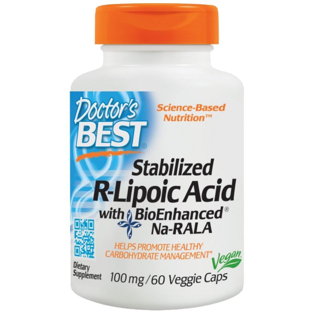 Najboljša r-lipojska kislina / stabilizirana NA-R-ALA 100 mg-60 kapsul