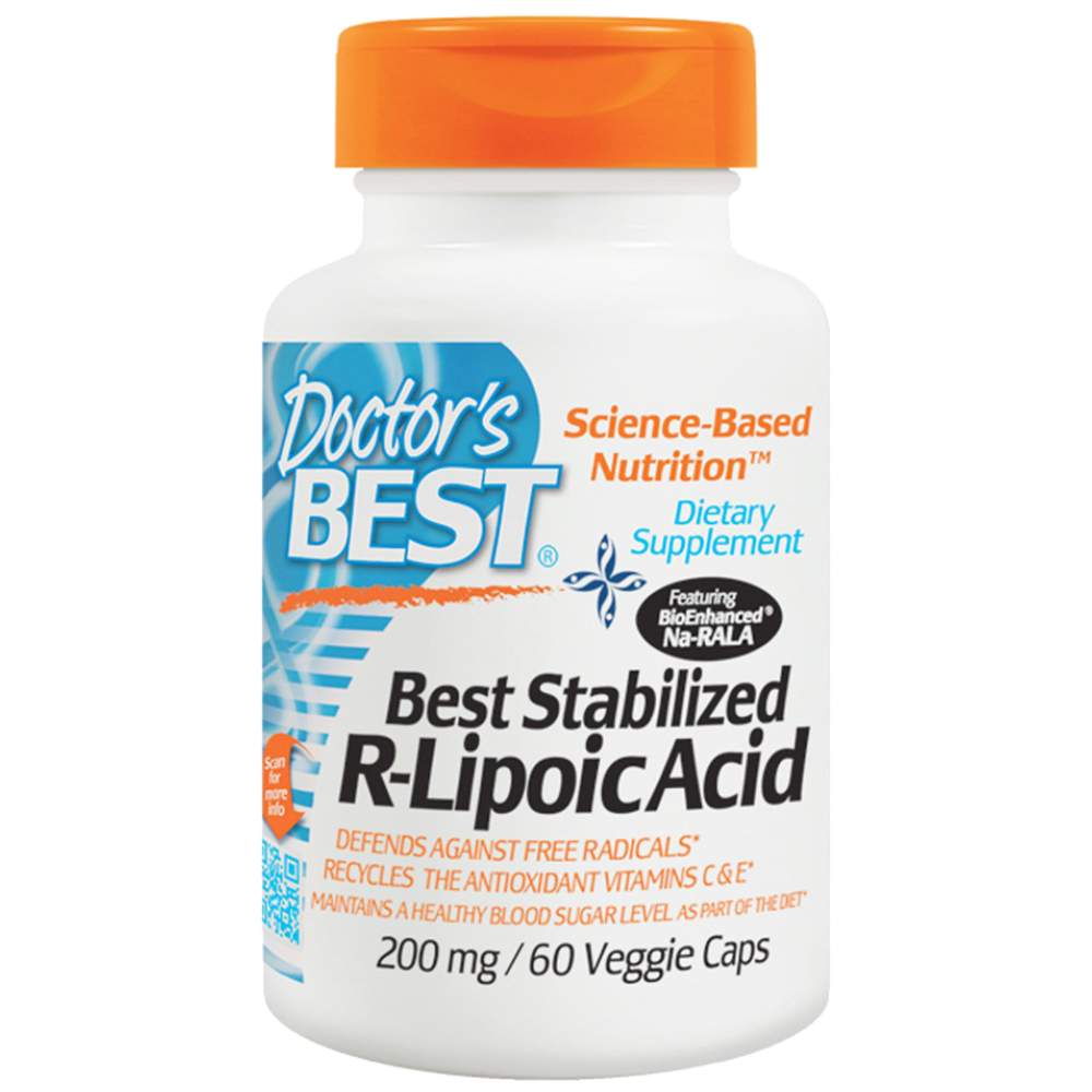 Najboljša r-lipojska kislina / stabilizirana Na-r-Ala 200 mg-60 kapsul