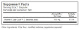 Najboljši vitamin C + Quali ™ C 500 mg - 120 kapsul