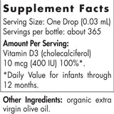 Otroški vitamin D3 400 iu - 11 ml