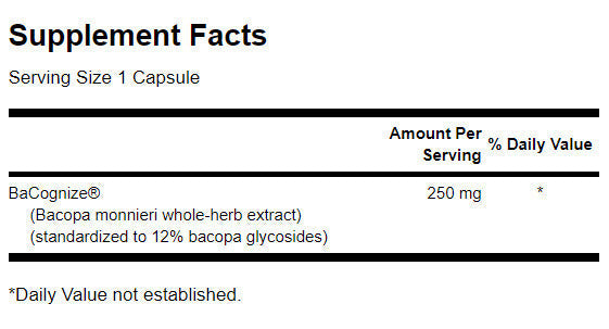 Bacopa Monnieri Extract Bacognize - 90 kapsul