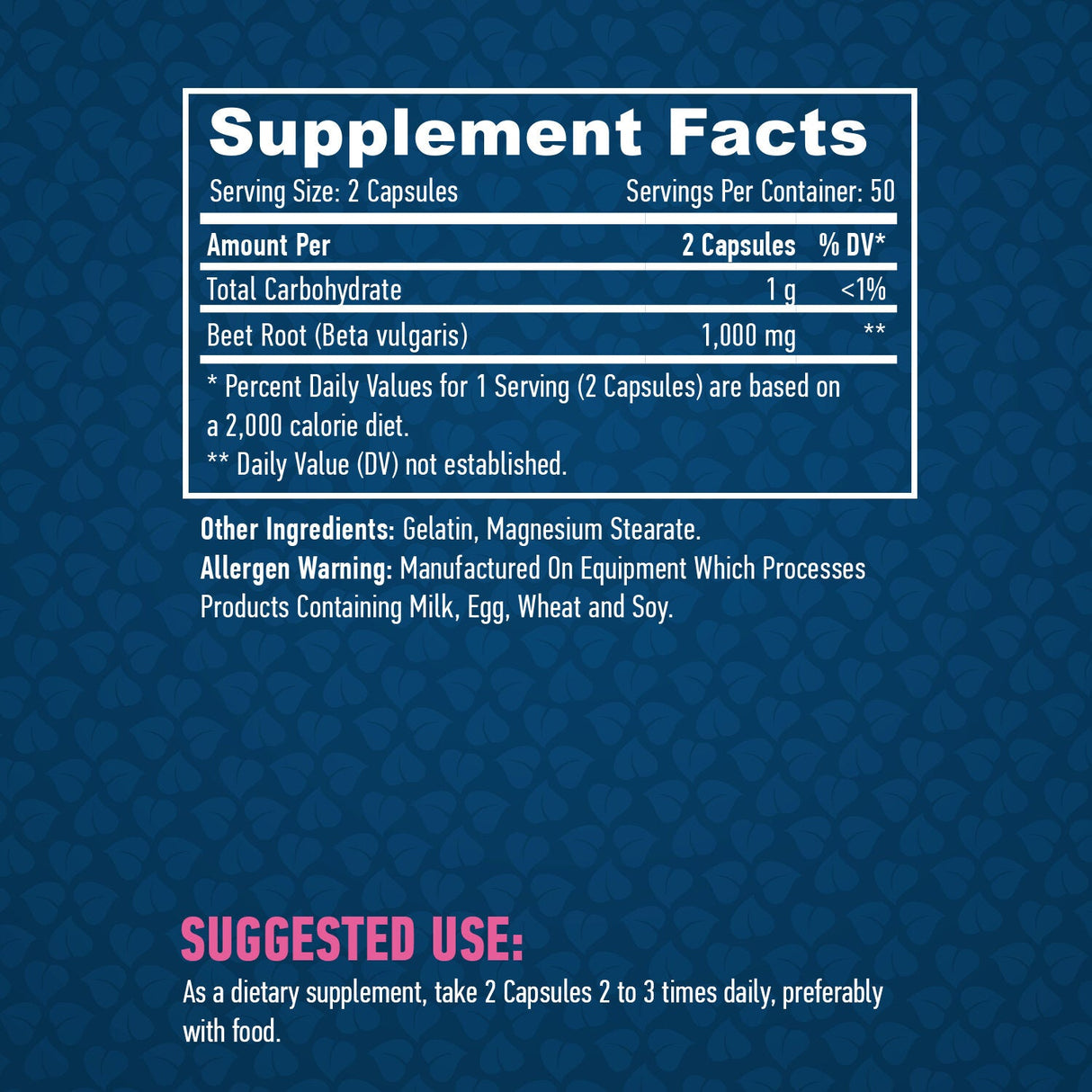 Beet Root / Beta vulgaris / 500mg / 100
