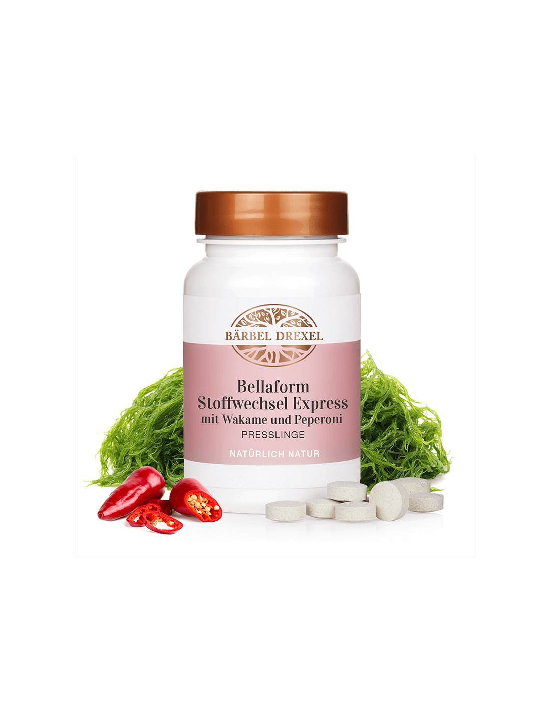Za hiter metabolizem - formula wakame in čili paprike - Bellaform, 120 tablet <tc>Bärbel Drexel</tc>