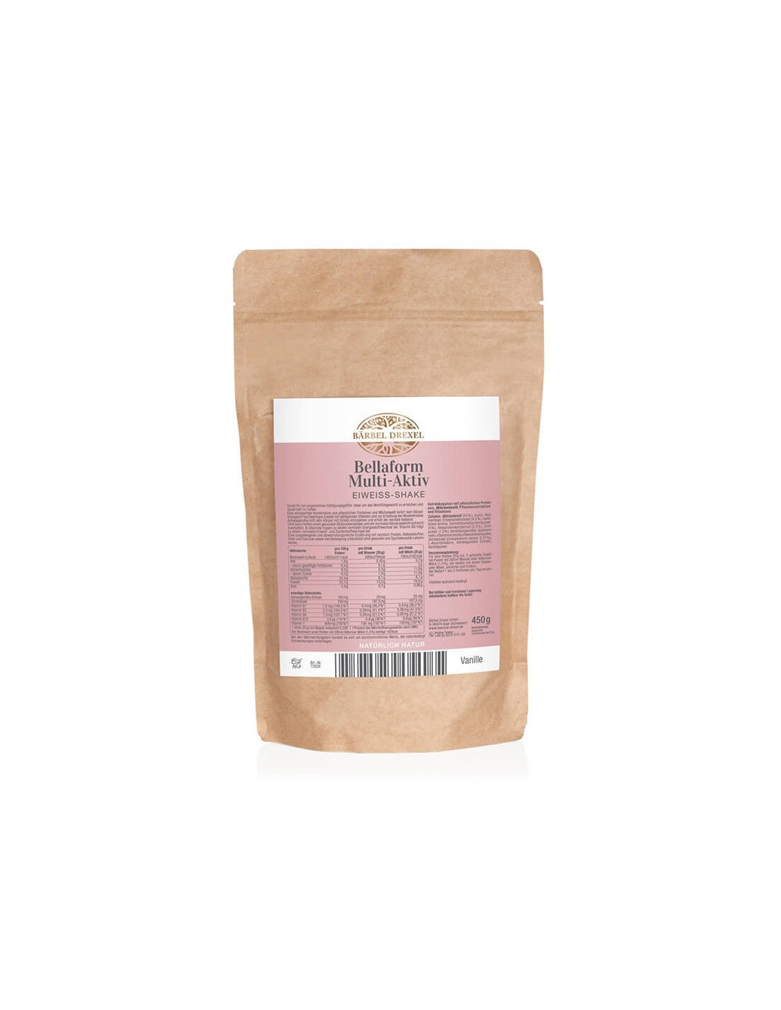 Rastlinske in mlečne beljakovine + ashwagandha, cimet in vitamini - Bellaform, 450 g, prah z okusom vanilije in cimeta <tc>Bärbel Drexel</tc>