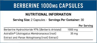 Berberin 1000 mg z Astraginom - 60 kapsul