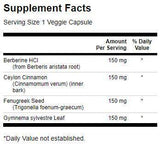 Berberinski kompleks s cimetom, Gymnema in Fenugreek 600 mg - 90 kapsul