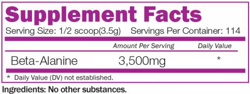 Beta -alanin 3500 mg - 400 gramov