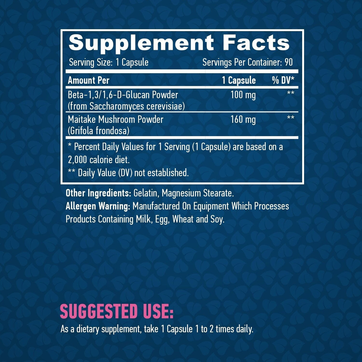 Beta glucan 100 mg / 90 kap