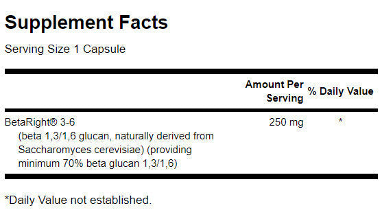 Betaright beta glucans 250 mg - 60 kapsul
