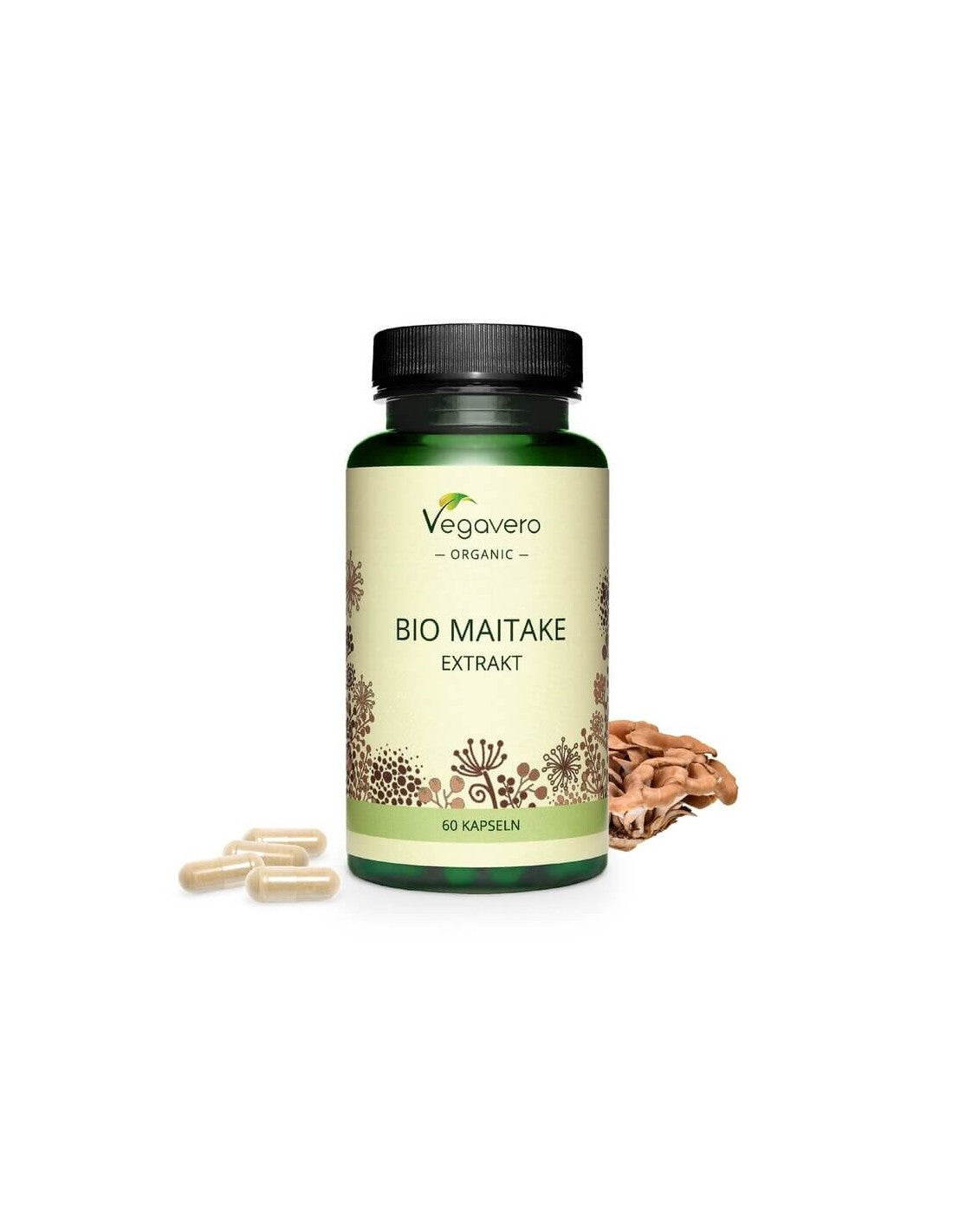 Bio Maitake ekstrakt, 60 kapsul, 100% vegansko <tc>Vegavero</tc>