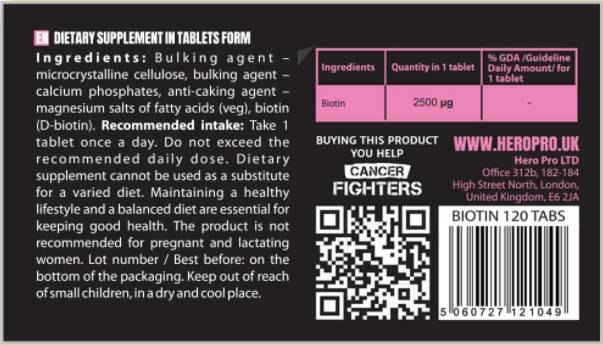 Biotin 2500 mcg 120 tablet