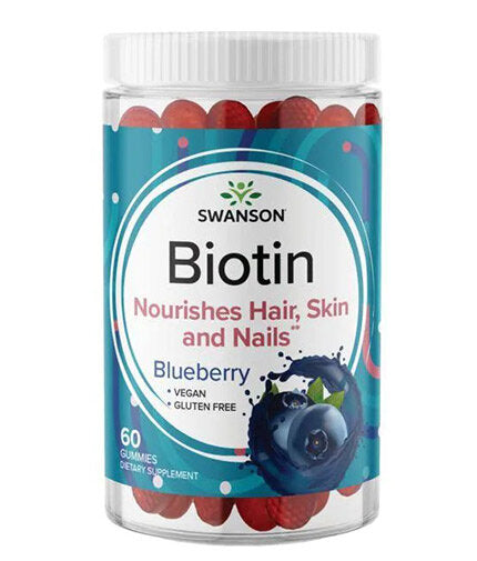 Biotin Gumies 5000 mcg | Borovnica - 60 žvečilnih tablet