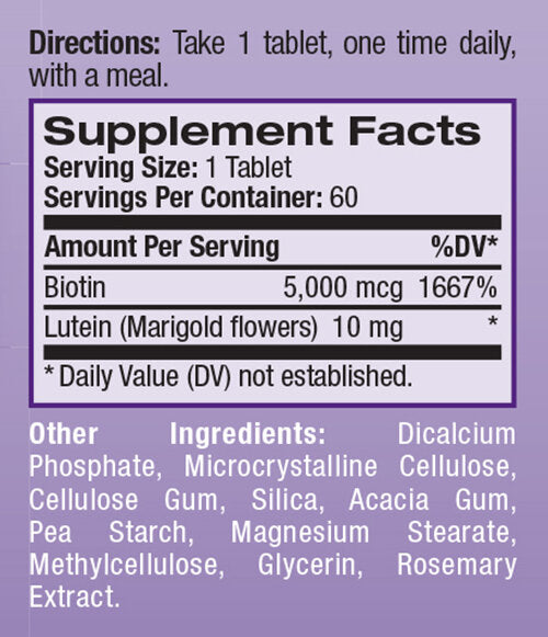 Biotin plus lutein / 60 jezički.
