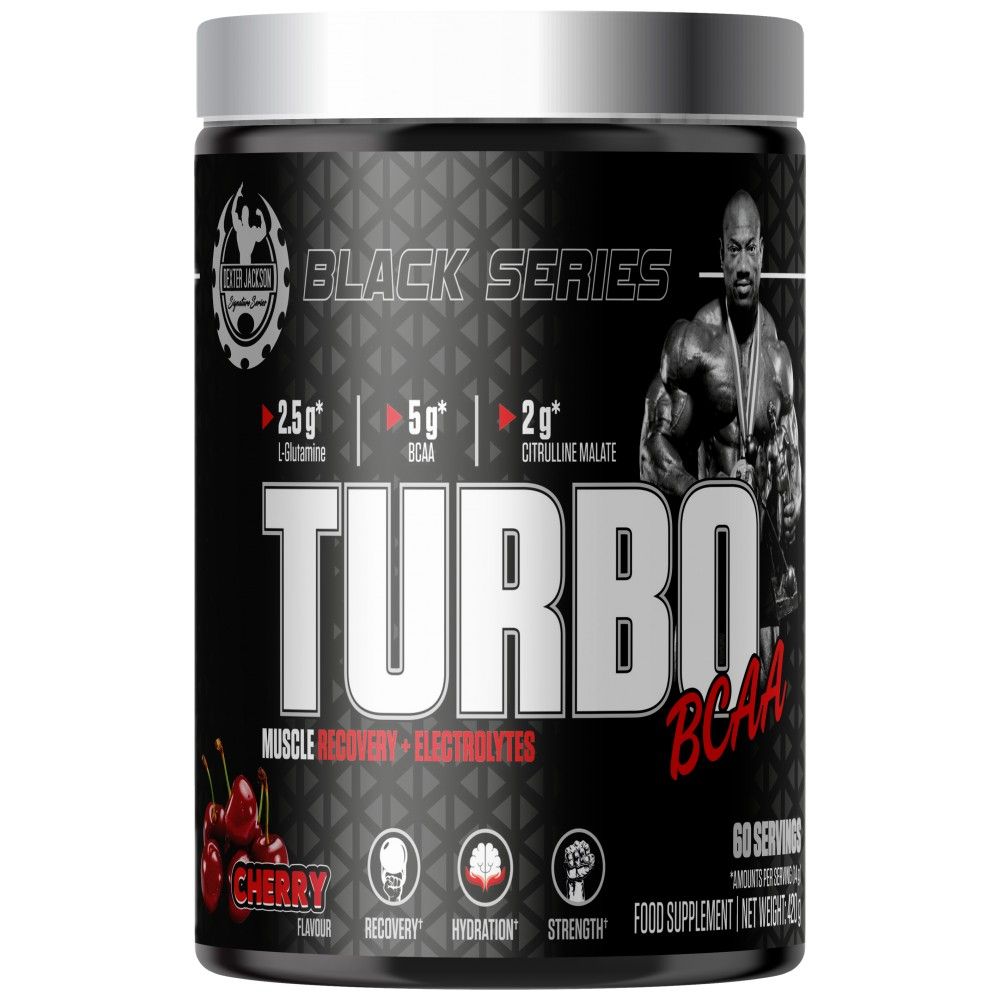 Črna serija | Turbo BCAA mišični okrevanje in elektroliti - 420 gramov
