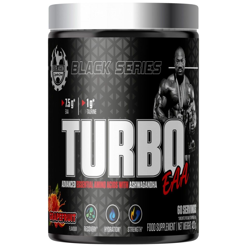 Črna serija | Turbo EAA v prahu ~ Essential aminokisline s tavrinom - 420 gramov