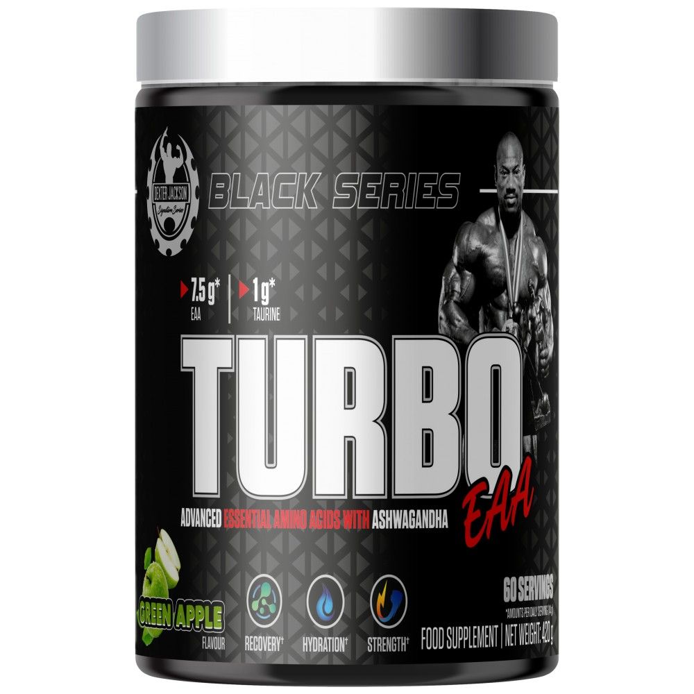 Črna serija | Turbo EAA v prahu ~ Essential aminokisline s tavrinom - 420 gramov