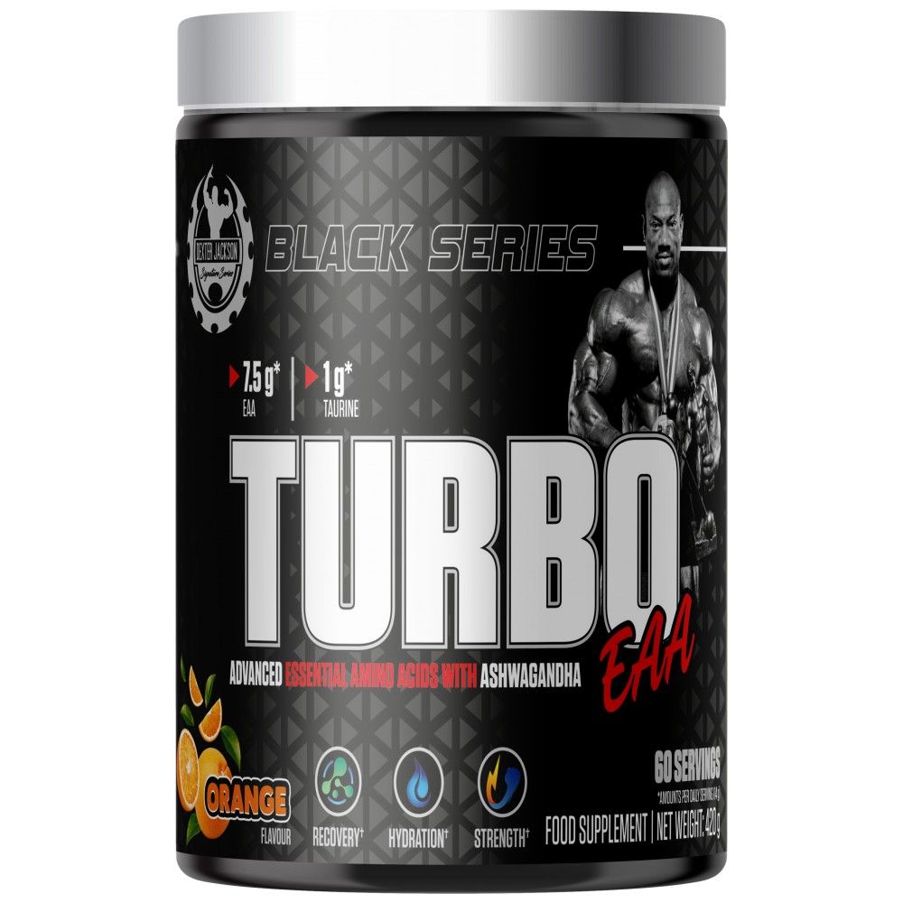 Črna serija | Turbo EAA v prahu ~ Essential aminokisline s tavrinom - 420 gramov