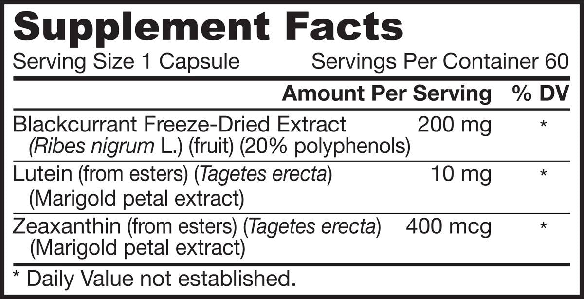 Blackcurrant + lutein 60 kapsul