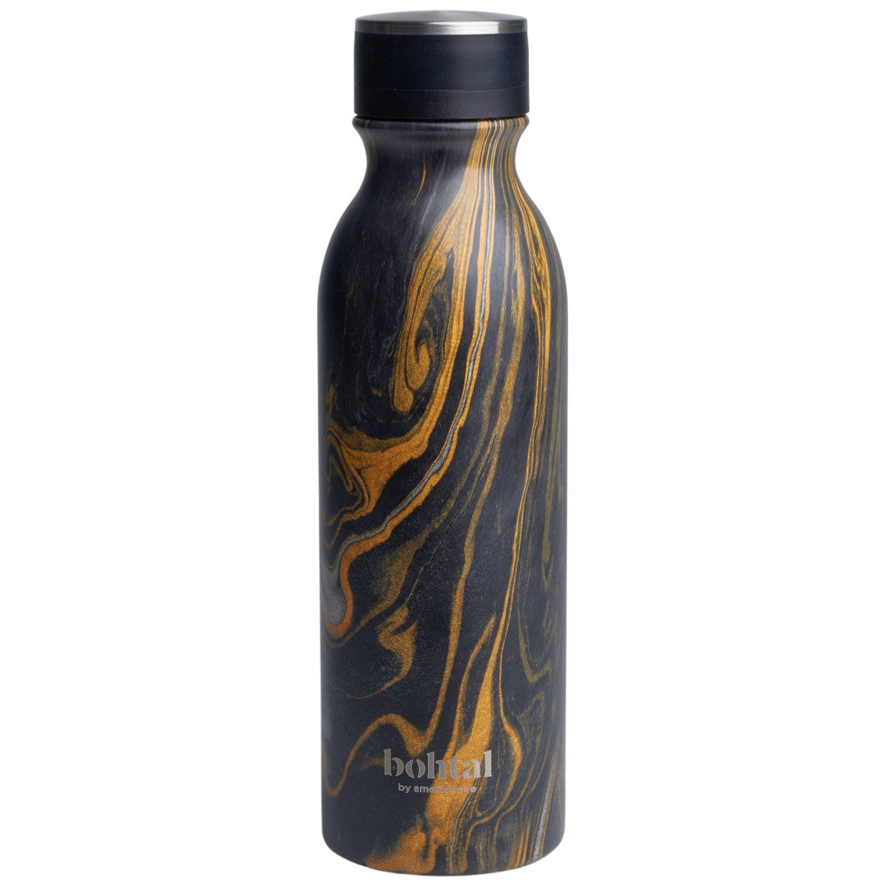 Bohtal izolirana bučka | Črni marmor - 600 ml