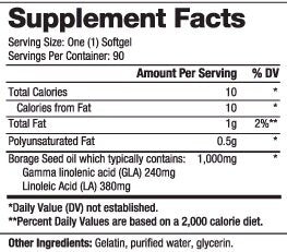 Olje borage 1000 mg / 90