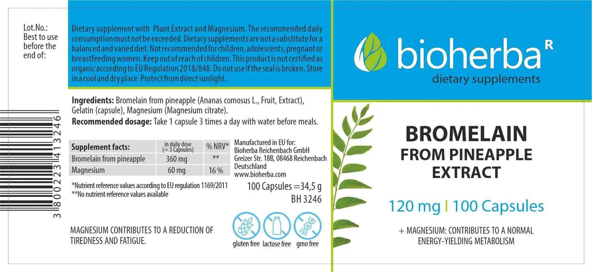 Bromelain 200 mg - 100 kapsul